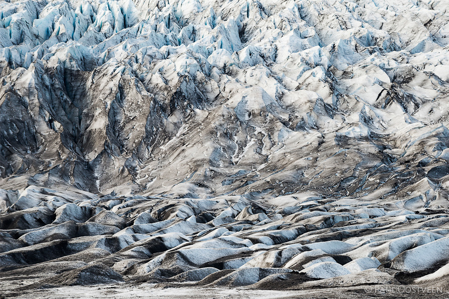 Fláajökull, een gletsjertong van de gletsjer Vatnajökull.